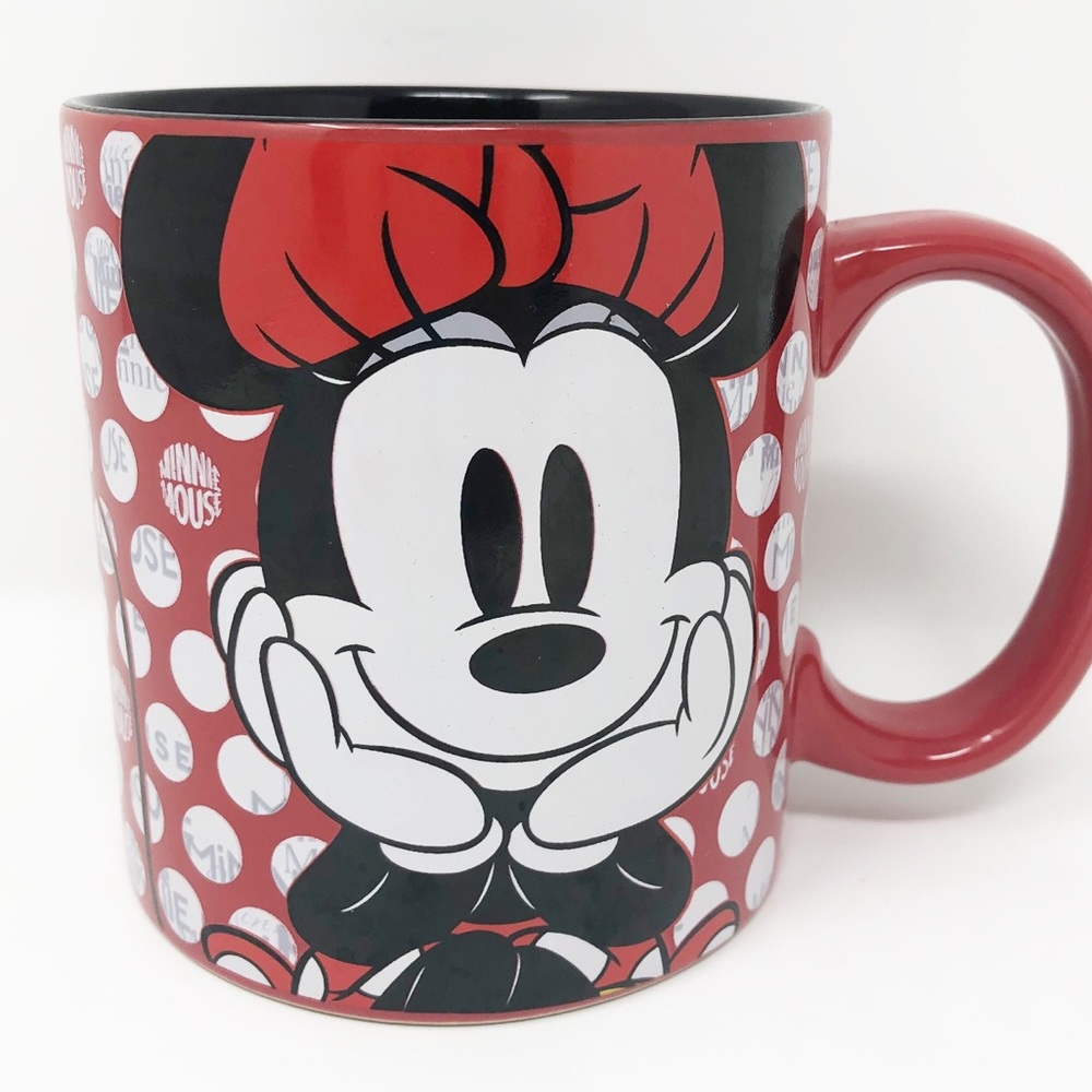 Disney Minnie Mouse Ceramic Mug 20 oz Red EUC